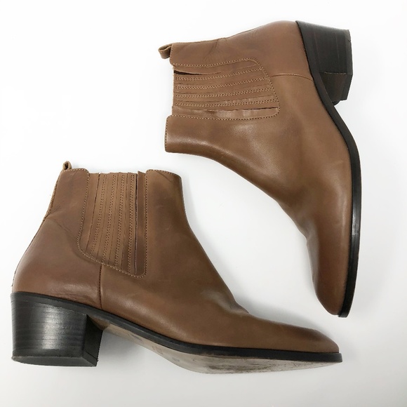 J. Crew Shoes - [J. Crew] Brown Leather Chelsea Ankle Booties